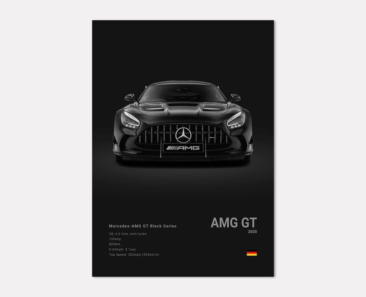 The Dark King: AMG GT Poster